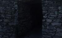 薄暗ーい石造りの入口。木がないので内部にもどうぞ！